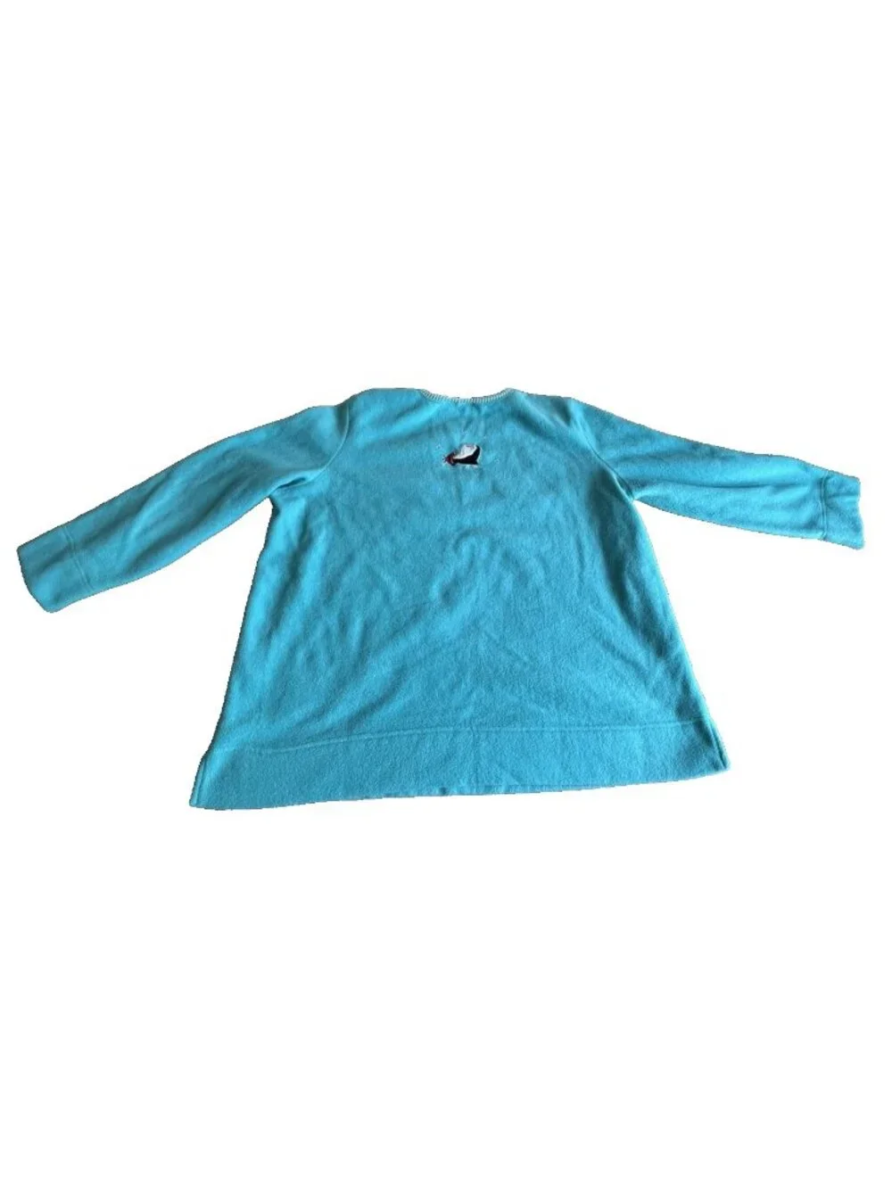 White Stag Polar Fleece Winter Penguins Top 22W 24W Blue - Picture 2 of 16